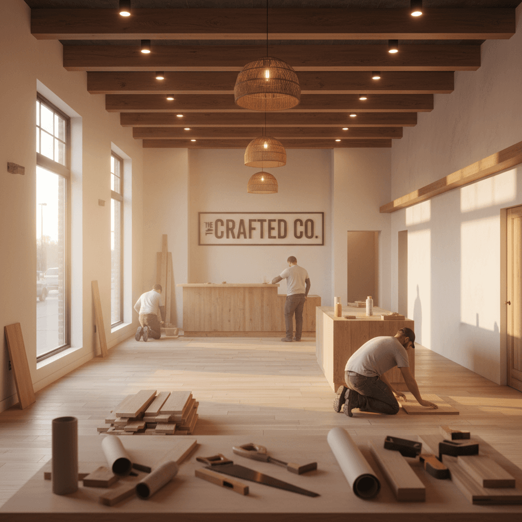 Commercial tenant buildout nearing completion